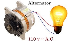 110v AC from a 12v Car Alternator New idea [upl. by Odella]