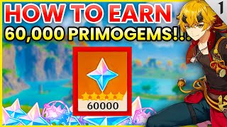 How To Earn 60000 Primogems A MONTH  Genshin Impact [upl. by Aven763]