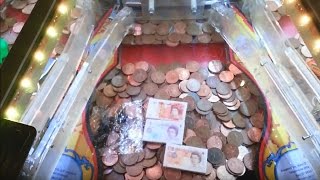 2p UK Coin Pusher at Bunn Leisure Selsey IOW Arcade Tours Shoutout [upl. by Aeli]