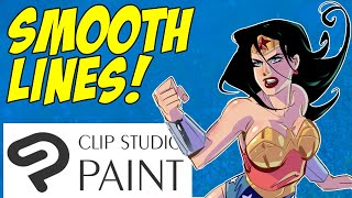 How to get SMOOTH LINES in CLIP STUDIO PAINT Stabilization tips and tutorial [upl. by Daphne]