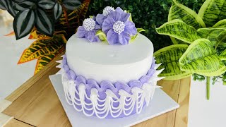 Lavender Lace Cake  Elegant Floral Cake  Whimsical Floral Cake  Delicate Floral Design  cake 🌻 [upl. by Ibmat]