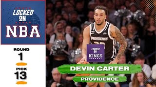 Sacramento Kings Draft Devin Carter in 2024 NBA Draft  Locked On Kings [upl. by Rey]