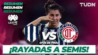 HIGHLIGHTS  Monterrey vs Toluca  Liga Mx Femenil AP20244tos  TUDN [upl. by Ataynik]