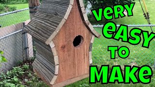 Building a Rustic style Birdhouse from cedar pickets  DIY [upl. by Andromache274]