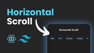 Horizontal Scroll using Tailwind Css  React JS Tutorial [upl. by Hamirak320]