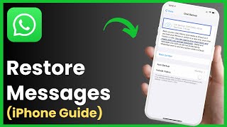 How To Restore Whatsapp Messages On iPhone [upl. by Nitreb180]