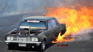 “UCSMOKE” huge burnout fire at Summernats 31 [upl. by Chaiken240]