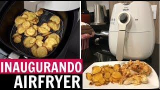 RECEITA AIR FRYER  Chips Mandioquinha e Frango Empanado no Parmesão [upl. by Delahk]