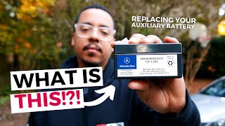 How to replace Mercedes auxiliary battery Fixing Auxiliary Battery Malfunction dashboard error [upl. by Wahlstrom186]