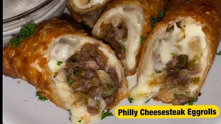 Philly Cheesesteak Egg Rolls  Cuttin Up With Bae  Chef Bae [upl. by Gaskins383]