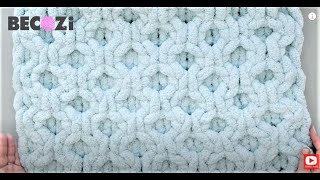 HAND KNIT A HONEY COMB STITCH [upl. by Nuahsak]