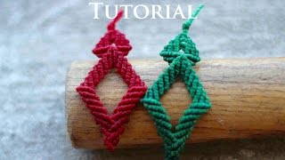 tutorial aros macrame en forma de rombo [upl. by Hauser545]