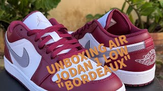 Air Jordan 1 Low “Bordeaux”  Unboxing [upl. by Brenner336]