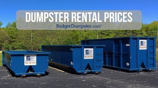 Dumpster Rental Prices  Budget Dumpster [upl. by Maximilien]