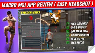 Macro MSi App Full Review and Tutorial  Free Fire Easy Headshots For PC Emulator amp Mobile [upl. by Ididn]