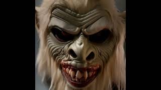 Yeti Mask Comes Alive halloween art animation nft ghoststory werewolf yeti monsters scary [upl. by Terr827]