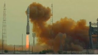 Liftoff ILS Proton Breeze M Carrying EchoStar 21 TerreStar 2 Commercial Communications Satellite [upl. by Nnairak]