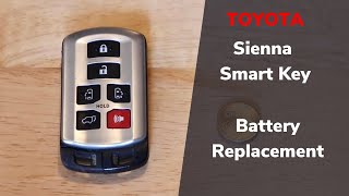 How to ChangeReplace Toyota Sienna Key Fob Keyless Remote Battery [upl. by Fidelio]