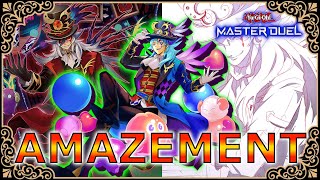 CLOWN ON TOP TIER MASTER RANK decks with Amazement YuGiOh Master Duel [upl. by Adekan]