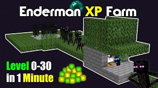 Minecraft Enderman XP Farm Tutorial 120  Easy Super Fast XP Farm [upl. by Clorinde]