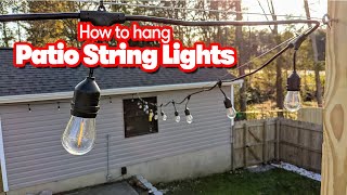 How to hang string lights for your patio [upl. by Lupita639]