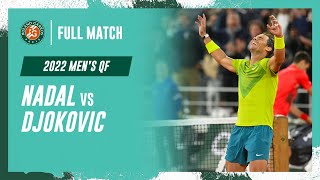 Nadal vs Djokovic 2022 Mens quarterfinal Full Match  RolandGarros [upl. by Hyacinthe930]