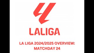 La Liga 20242025 Season Overview Matchday 24 [upl. by Sivlek]