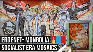 Socialist Era Mosaics and Mural  Erdenet Mongolia [upl. by Clywd]