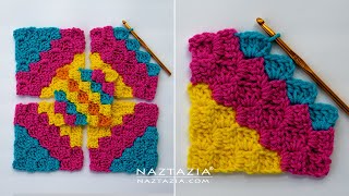 HOW to CROCHET CORNER TO CORNER C2C Stitch Pattern  Diagonal Box Stitch by Naztazia [upl. by Queenie238]