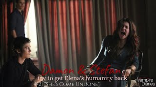 Damon amp Stefan try to get Elenas humanity back  The Vampire Diaries  4×21 quotShes Come Undonequot [upl. by Cohl359]