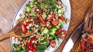 Carla Hall’s BlackEyed Pea Salad With Hot Sauce Vinaigrette [upl. by Guild]