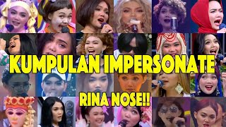 KUMPULAN RINA NOSE IMPERSONATE 25 ARTIS INDONESIA DAN BARAT [upl. by Anitsrihc967]