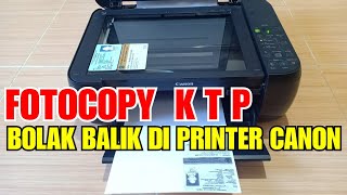 Cara FotoCopy KTP Bolak Balik di Printer Canon [upl. by Yortal]