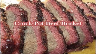 HOW TO MAKE CROCK POT BEEF BRISKET WITH A SALT amp PEPPER RUB [upl. by Beltran]