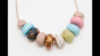 How to Make Polymer Clay Beads [upl. by Morganne]