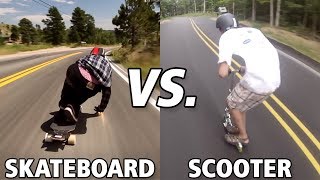 Skateboard vs Scooter Extreme Downhill Wins amp Fails [upl. by Otto942]