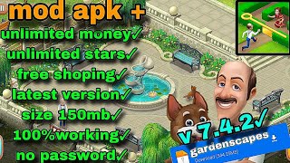 gardenscapes mod apk unlimited star and coin 2023  latest version 742 [upl. by Annyahs]