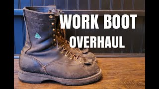 Viberg Boot Resole  Train Conductors Boots Get a Makeover [upl. by Tut225]