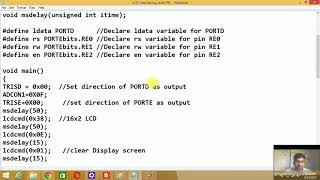 LCD interfacing with PIC18F4520 [upl. by Mcclary15]