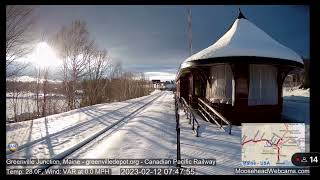 Canadian Pacific Railway westbound at Greenville Jct Maine [upl. by Giddings]