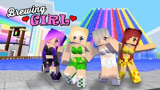 Becoming Beautiful Girl Human  Brewing Girl  Monster Minecraft [upl. by Schnabel]