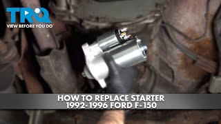 How to Replace Starter 19921996 Ford F150 [upl. by Ibloc259]