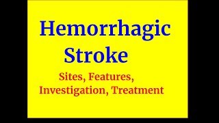 Hemorrhagic Stroke [upl. by Mairim]