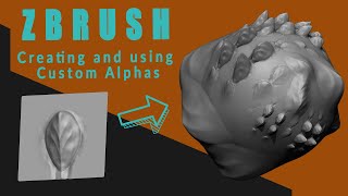 ZBrush Quick Tip Series Creating and Using Custom Alphas [upl. by Asehr887]