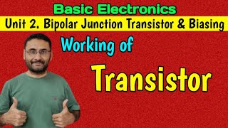 Operation of NPN Transistor Construction amp Working Basics Electronics Btech 1st year [upl. by Nnaeed]