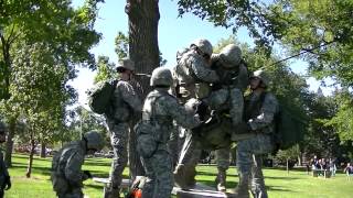 CSU Army ROTC Ranger Challenge one rope bridge [upl. by Gass]