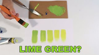 How To Make Lime Green With Primary Colors With Variations [upl. by Weirick]