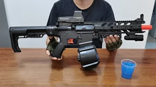 M4 Gel Blaster with Drum Unboxing 2022  Electric Splatter Ball Toy Gun [upl. by Winzler]