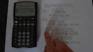 TI BA II Plus How To Calculate The Profitability Index [upl. by Zoellick881]