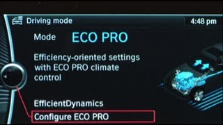 ECO PRO Mode  BMW HowTo [upl. by Anrahs]